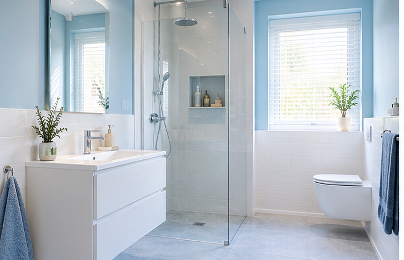 Luxe badkamer in zachte tinten